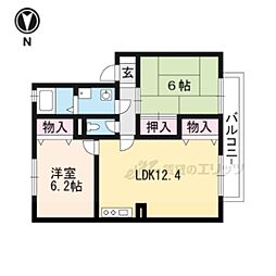 ファミールＳＥＴＡ 2階2LDKの間取り