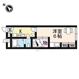 近江鉄道近江本線 八日市駅 徒歩32分の賃貸アパート 1階1Kの間取り