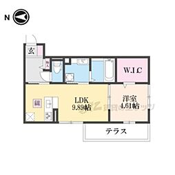 STELLA  TAKASAGO 1階1LDKの間取り