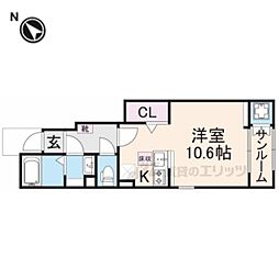 近江鉄道近江本線 ひこね芹川駅 徒歩12分の賃貸アパート 1階ワンルームの間取り