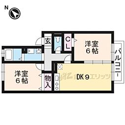 ピアーチェイマイ 2DKの間取図画像