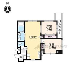 フォレストヒル 2LDKの間取図画像