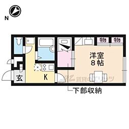 レオパレスアクアスイート 1Kの間取図画像