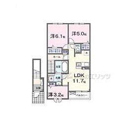シンシア甲南II 3LDKの間取図画像