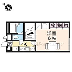 レオパレス幸 1Kの間取図画像
