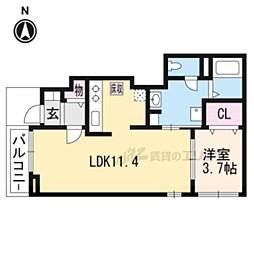 アヴェニールアイ 1LDKの間取図画像
