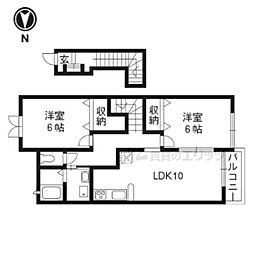 アネックス2 2LDKの間取図画像