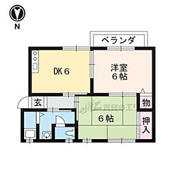 エポワール11 2Kの間取図画像