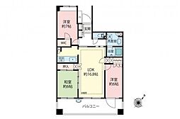 #空室　ライオンズガーデン成増ヴィスタヒルエアリーコート 3LDKの間取り