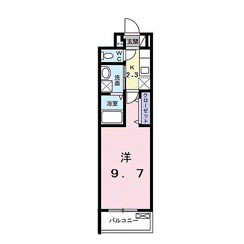 メゾン　セレーナ 202｜神奈川県小田原市飯田岡(賃貸アパート1K・2階・28.87㎡)の写真 その2