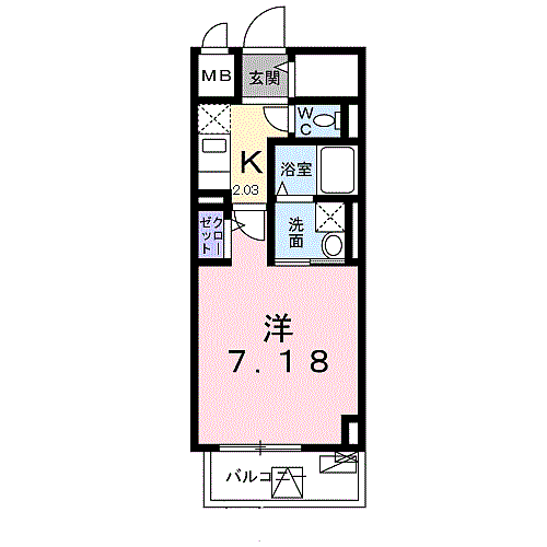 クレスト　中六 502｜神奈川県小田原市浜町１丁目(賃貸マンション1K・5階・26.91㎡)の写真 その2