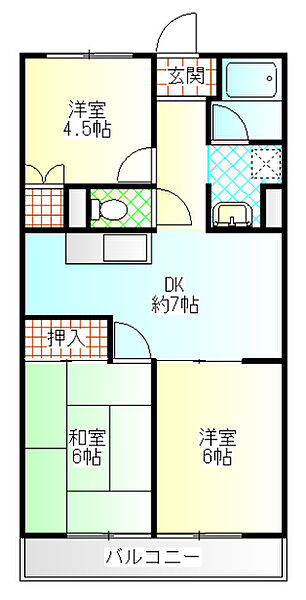 シーサイドハイツ早川 303｜神奈川県小田原市早川１丁目(賃貸マンション3DK・3階・50.88㎡)の写真 その2