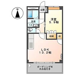 JSガーデン 1LDKの間取図画像