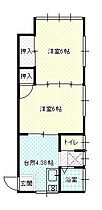 山形県山形市芳野（賃貸アパート2K・2階・31.40㎡） その2