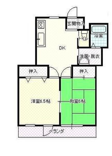 山形県山形市成沢西5丁目(賃貸マンション2DK・3階・44.10㎡)の写真 その2