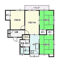 JR山形新幹線 山形駅 バス13分 東原3丁目下車 徒歩3分の賃貸アパート 2階4DKの間取り