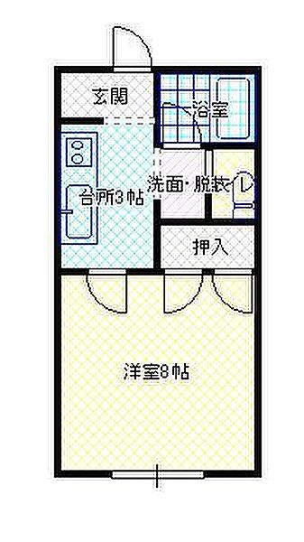 山形県山形市桜田西2丁目(賃貸アパート1K・2階・26.44㎡)の写真 その2