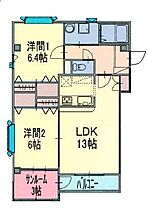 山形県山形市吉原3丁目（賃貸マンション2LDK・2階・63.88㎡） その2