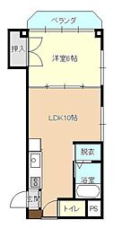 ストウマンション 1LDKの間取図画像