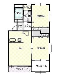 間取図画像 2LDK