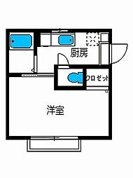 ハイネス十日町 1Kの間取図画像