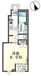 ゼロ 1Kの間取図画像