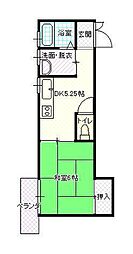 メゾンポラーノ 1DKの間取図画像