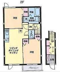 シャルム・ド・ドミール 2LDKの間取図画像