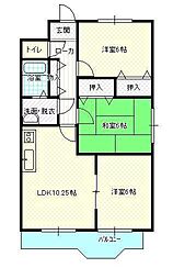 サンライズマンション鈴川B 3LDKの間取図画像