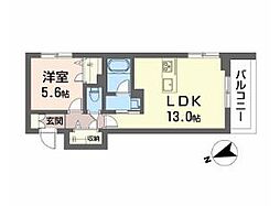 山形市十日町4丁目マンション 1LDKの間取図画像