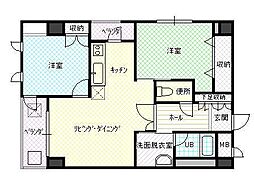 ベル・デ・ラモーヌ 2LDKの間取図画像