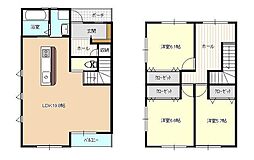 ミラベルテ B棟 3LDKの間取図画像