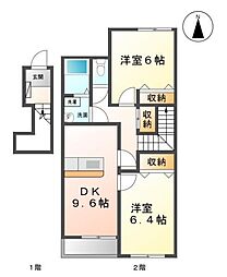 Bloom.K 2DKの間取図画像
