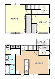 ミラベルテ D棟 2LDKの間取図画像