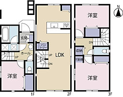 全2棟/A号棟 築後未使用戸建