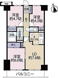 グレイスコート船橋 3LDKの間取図画像