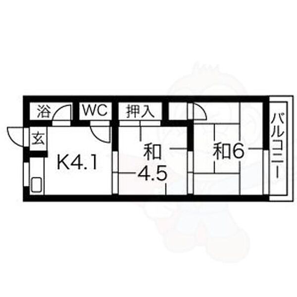 愛知県名古屋市南区豊田３丁目(賃貸マンション2K・2階・29.70㎡)の写真 その2