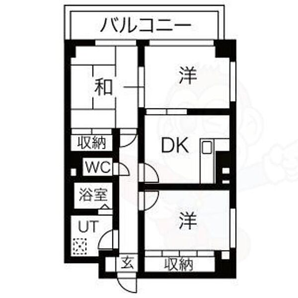 愛知県名古屋市中川区神郷町３丁目(賃貸マンション2LDK・6階・65.00㎡)の写真 その2