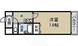 プリマヴェール六番町 2階1Kの間取り