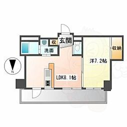 サン・サカエビル 5階1LDKの間取り