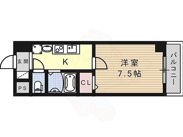 愛知県名古屋市熱田区明野町(賃貸マンション1K・5階・24.22㎡)の写真 その2