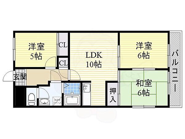 愛知県名古屋市南区鶴里町１丁目(賃貸マンション3LDK・2階・61.40㎡)の写真 その2