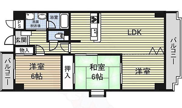 愛知県名古屋市中村区上米野町３丁目(賃貸マンション3LDK・3階・65.62㎡)の写真 その2