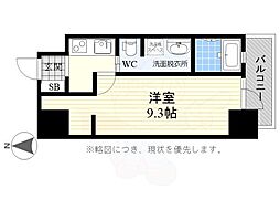 ル・ブルー鶴舞 4階1Kの間取り