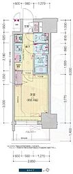 名古屋市営東山線 新栄町駅 徒歩6分の賃貸マンション 14階1Kの間取り