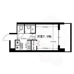 名古屋市営名港線 日比野駅 徒歩4分の賃貸マンション 2階1Kの間取り