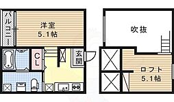 プリエール名古屋 1Kの間取図画像
