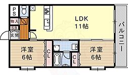 Hill Palace IKAI 7階2LDKの間取り