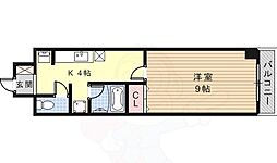 ソレアード関戸 7階1DKの間取り