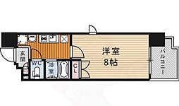 パルティール上前津 10階1Kの間取り